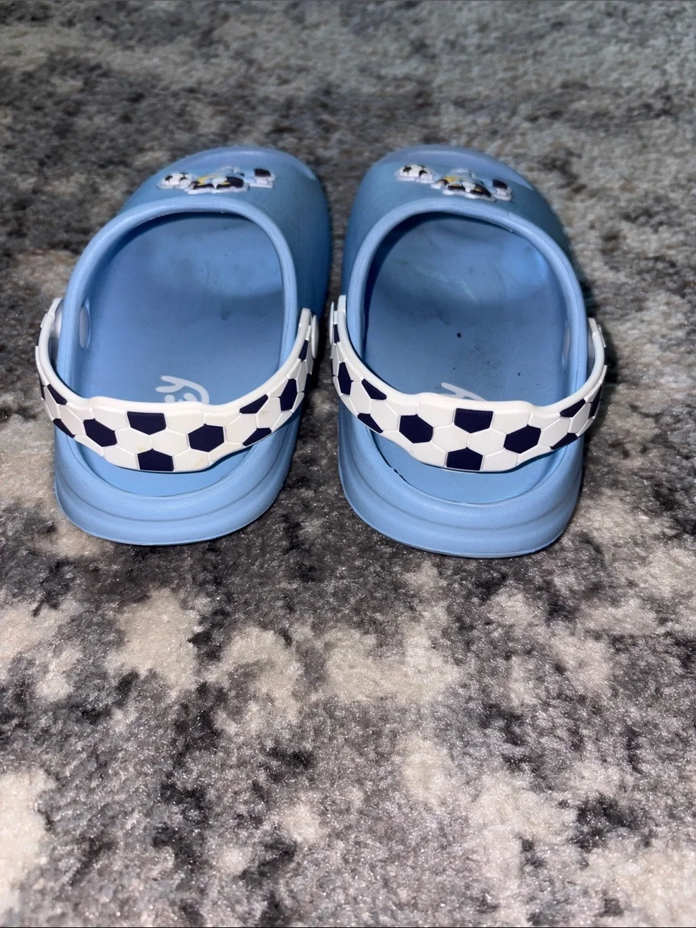 Kids Bluey Slide Sandals with Soccer Graphic